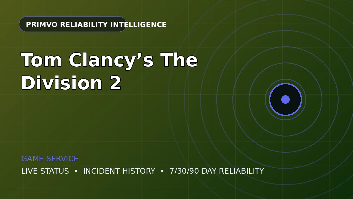 Tom Clancy’s The Division 2 status intelligence artwork